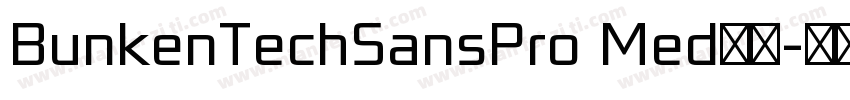BunkenTechSansPro Med字体字体转换